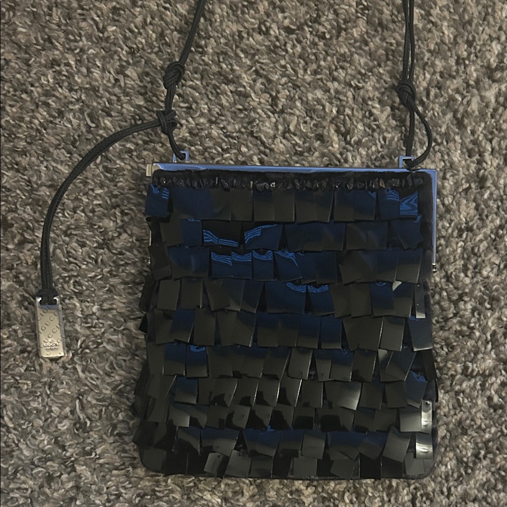 Gucci Black Sequin Clutch